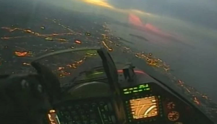 Ρίγος! H Κρήτη το βράδυ μέσα από ένα F-16 σε ένα σπάνιο βίντεο